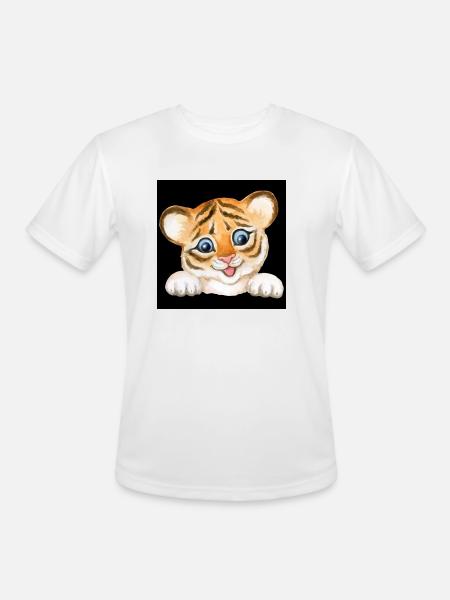 Beautiful baby tiger - Men's Moisture Wicking Performance T-Shirt - white