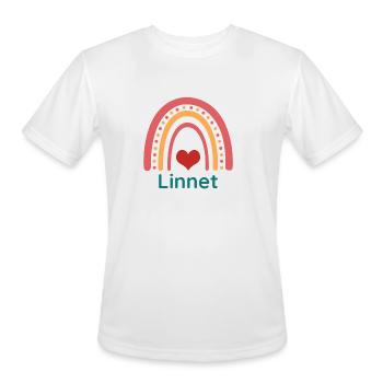 Linnet Vintage Boho Rainbow - Men's Moisture Wicking Performance T-Shirt - white - Front - Jackson (183cm)