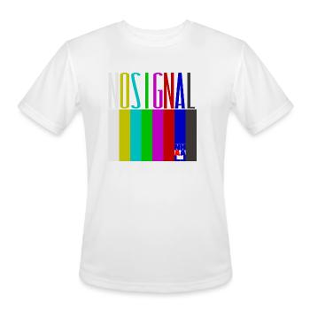 No signal TV screen EBU Colorbars - Men's Moisture Wicking Performance T-Shirt - white - Front - Jackson (183cm)