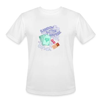 rainbow kitten surprise - Men's Moisture Wicking Performance T-Shirt - white - Front - Jackson (183cm)