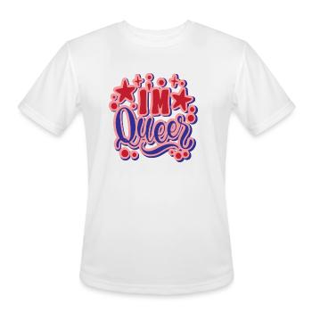 I´m Queer - Men's Moisture Wicking Performance T-Shirt - white - Front - Jackson (183cm)