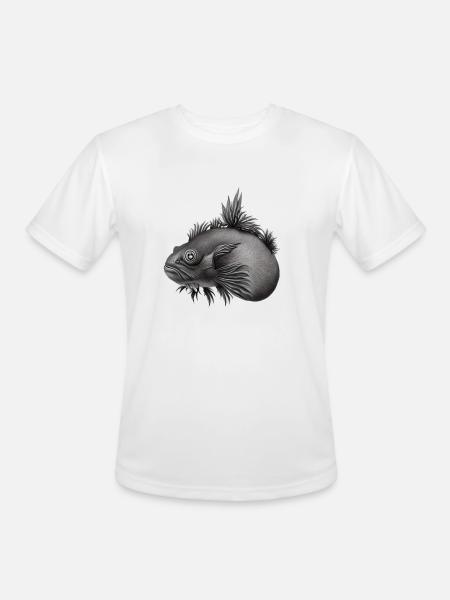 prehistoric axolotl - Men's Moisture Wicking Performance T-Shirt - white