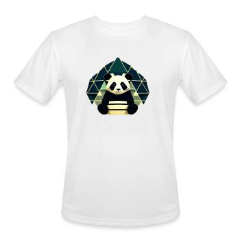 Panda Geometry Triangles - Men's Moisture Wicking Performance T-Shirt - white - Front - Jackson (183cm)