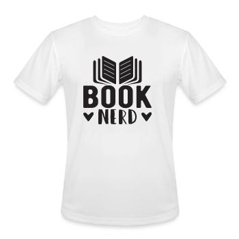 Livre Nerd - T-Shirt Performance pour hommes - blanc - Devant - Jackson (183cm)