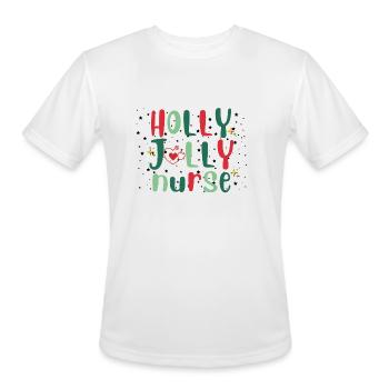 HOLLY JOLLY NURSE 3 - Men's Moisture Wicking Performance T-Shirt - white - Front - Jackson (183cm)