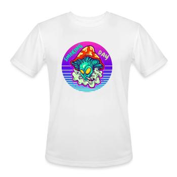 Smoking Day - Men's Moisture Wicking Performance T-Shirt - white - Front - Jackson (183cm)