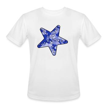 Starfish blue camo - Men's Moisture Wicking Performance T-Shirt - white - Front - Jackson (183cm)