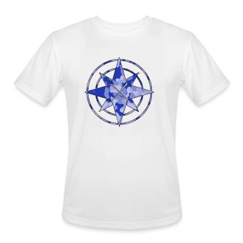 Compass blue camo - Men's Moisture Wicking Performance T-Shirt - white - Front - Jackson (183cm)