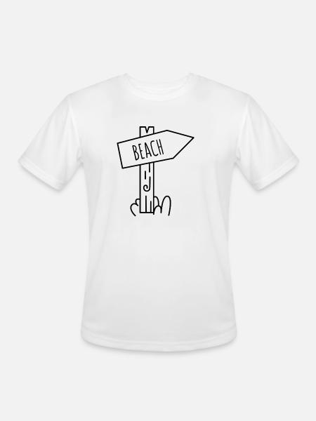 Going to the beach - Men's Moisture Wicking Performance T-Shirt - white
