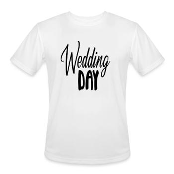 Wedding Day - Men's Moisture Wicking Performance T-Shirt - white - Front - Jackson (183cm)