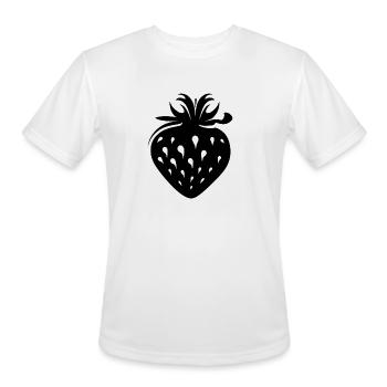 Strawberry Fruit Berries - Men's Moisture Wicking Performance T-Shirt - white - Front - Jackson (183cm)