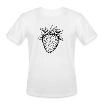 Strawberry Fruit Berries - Men's Moisture Wicking Performance T-Shirt - white - Front - Jackson (183cm)