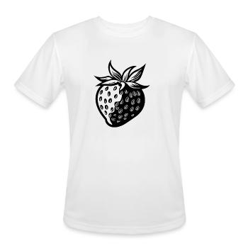 Strawberry Fruit Berries - Men's Moisture Wicking Performance T-Shirt - white - Front - Jackson (183cm)
