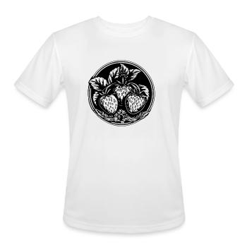 Strawberry Fruit Berries - Men's Moisture Wicking Performance T-Shirt - white - Front - Jackson (183cm)