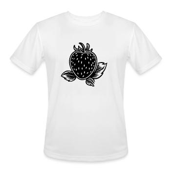 Strawberry Fruit Berries - Men's Moisture Wicking Performance T-Shirt - white - Front - Jackson (183cm)