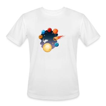 Planet - Men's Moisture Wicking Performance T-Shirt - white - Front - Jackson (183cm)