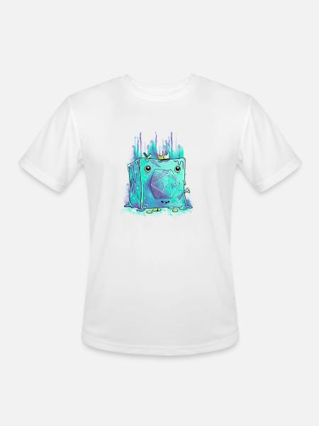 Cubie Pie - Men's Moisture Wicking Performance T-Shirt - white