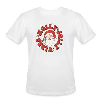 Holly Jolly Vibes - Men's Moisture Wicking Performance T-Shirt - white - Front - Jackson (183cm)