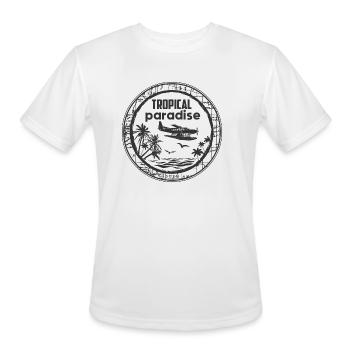 Tropical Paradise - Men's Moisture Wicking Performance T-Shirt - white - Front - Jackson (183cm)