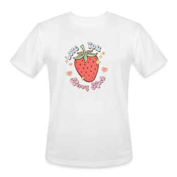 Love You Berry Much - Valentine's Day Berry Lover - Men's Moisture Wicking Performance T-Shirt - white - Front - Jackson (183cm)