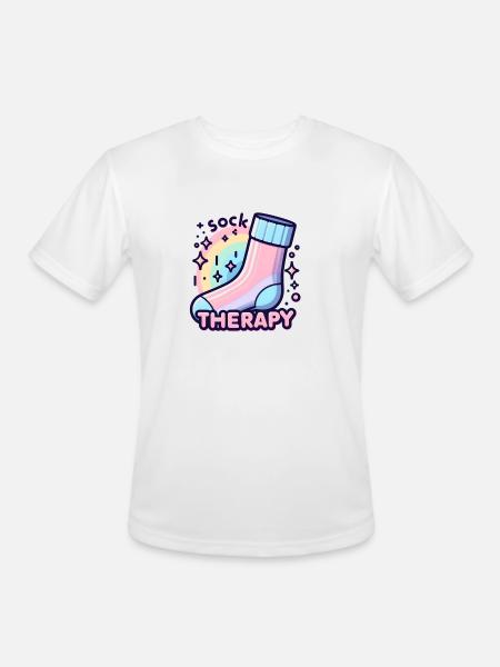 Stocking: Sock therapy - Men's Moisture Wicking Performance T-Shirt - white