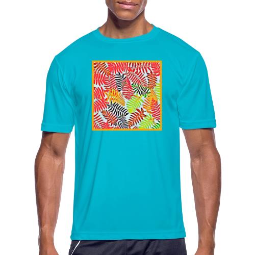 Chic Leaves Artistic Spectrum - Men's Moisture Wicking Performance T-Shirt
