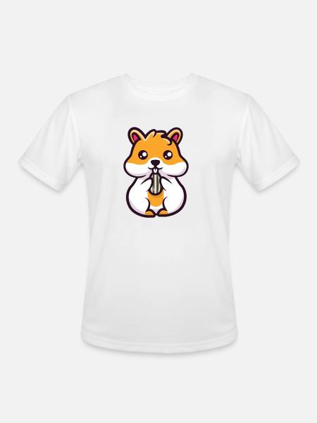 Hamster and seed - Men's Moisture Wicking Performance T-Shirt - white
