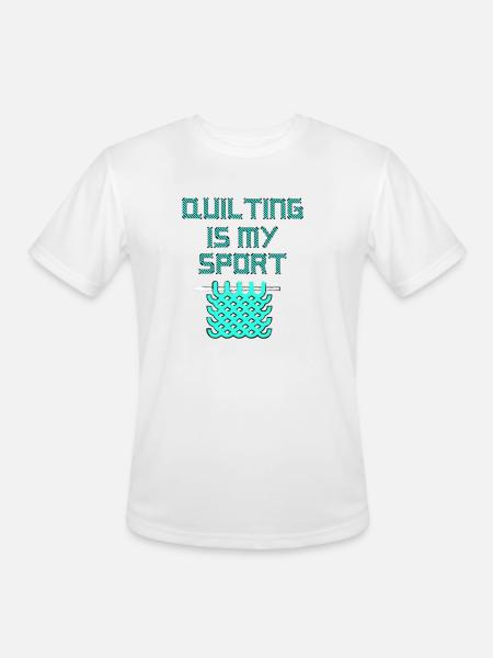 Quilting Lover - Men's Moisture Wicking Performance T-Shirt - white