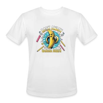 Back Away Banana Breath - Men's Moisture Wicking Performance T-Shirt - white - Front - Jackson (183cm)