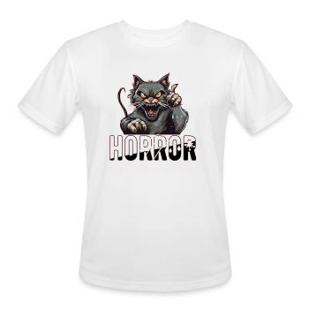 Horror cat - Men's Moisture Wicking Performance T-Shirt - white - Front - Jackson (183cm)