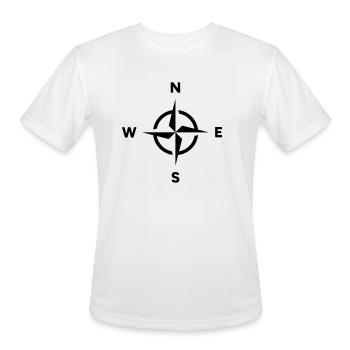 Compass navigation orientation cardinal direction - Men's Moisture Wicking Performance T-Shirt - white - Front - Jackson (183cm)