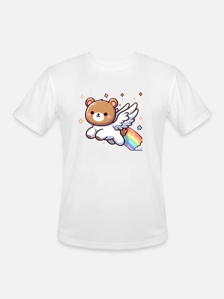 Pegasus Bear - Men's Moisture Wicking Performance T-Shirt - white