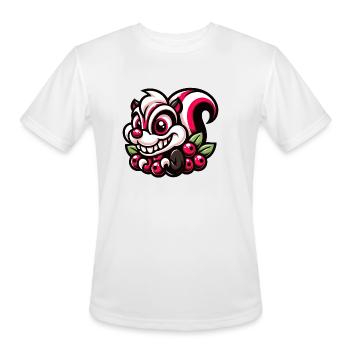 Berry Bounce - Cranberrycore Skunk Frolic - Men's Moisture Wicking Performance T-Shirt - white - Front - Jackson (183cm)