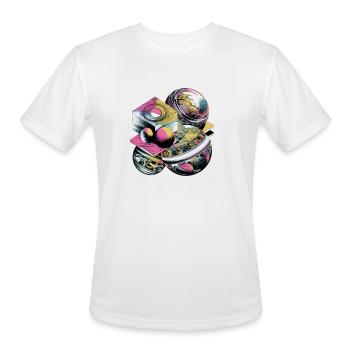 Abstract Maximal Forms - Men's Moisture Wicking Performance T-Shirt - white - Front - Jackson (183cm)