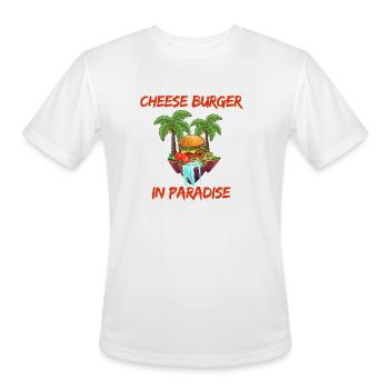 Cheese burger in paradise - Men's Moisture Wicking Performance T-Shirt - white - Front - Jackson (183cm)
