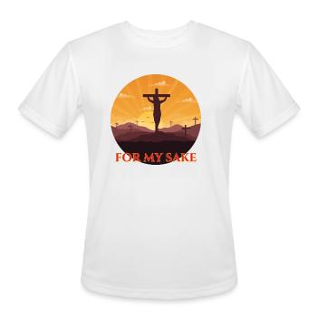 For My Sake - Men's Moisture Wicking Performance T-Shirt - white - Front - Jackson (183cm)