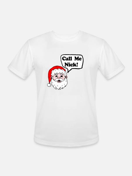 Call Me Nick - Men's Moisture Wicking Performance T-Shirt - white