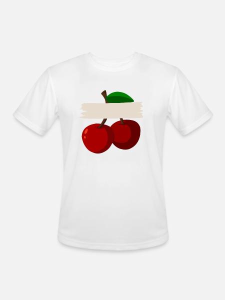 Cherry - Men's Moisture Wicking Performance T-Shirt - white