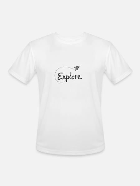 Explore Motivation - Men's Moisture Wicking Performance T-Shirt - white