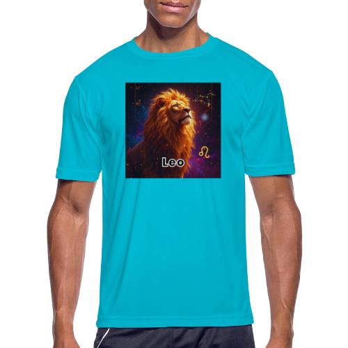 Leo zodiac designs, constellations, universe - Men's Moisture Wicking Performance T-Shirt