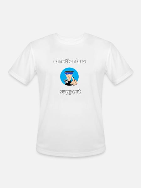 emotionless support - Men's Moisture Wicking Performance T-Shirt - white
