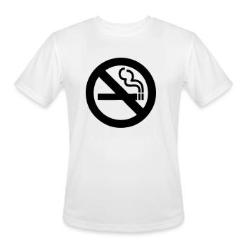 SMOKING - Men's Moisture Wicking Performance T-Shirt - white - Front - Jackson (183cm)