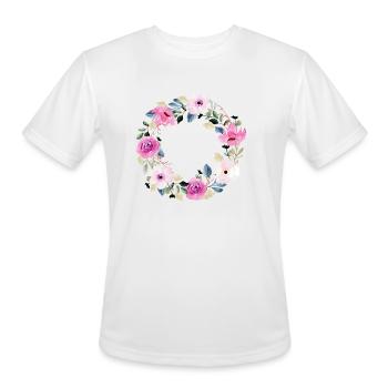Floral wreath clip art - Men's Moisture Wicking Performance T-Shirt - white - Front - Jackson (183cm)