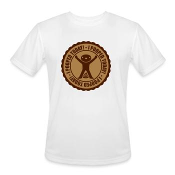 I pooped today quote - Men's Moisture Wicking Performance T-Shirt - white - Front - Jackson (183cm)