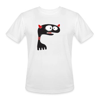 Monster with horns - Men's Moisture Wicking Performance T-Shirt - white - Front - Jackson (183cm)