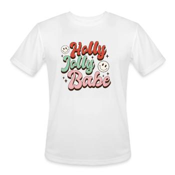 Holly Jolly Babe - Men's Moisture Wicking Performance T-Shirt - white - Front - Jackson (183cm)