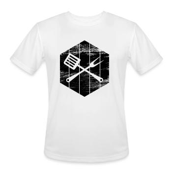 Two Prong Fork And Slotted Spoon - Men's Moisture Wicking Performance T-Shirt - white - Front - Jackson (183cm)