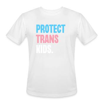 Protect Trans Kids - Men's Moisture Wicking Performance T-Shirt - white - Front - Jackson (183cm)