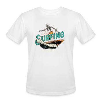 Surfing Paradise - Men's Moisture Wicking Performance T-Shirt - white - Front - Jackson (183cm)