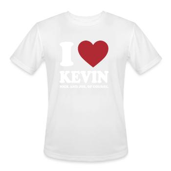 I LOVE KEVIN NICK AND JOE, OF COURSE. WHITE - Men's Moisture Wicking Performance T-Shirt - white - Front - Jackson (183cm)